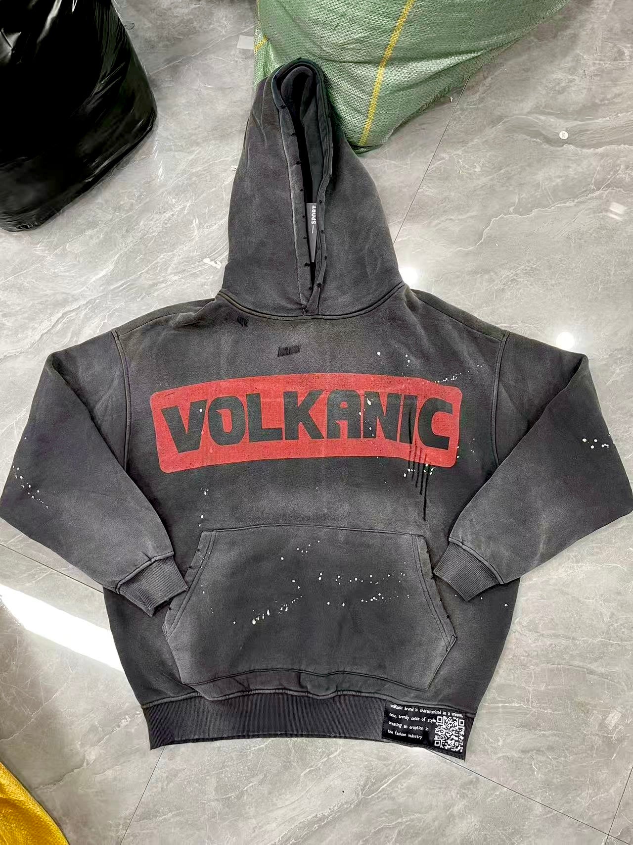 VolKanic Trendz Washed Destroyed Premium Hoodie