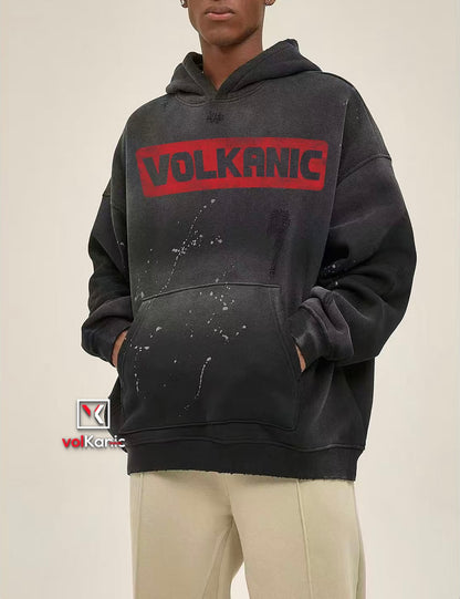 VolKanic Trendz Washed Destroyed Premium Hoodie
